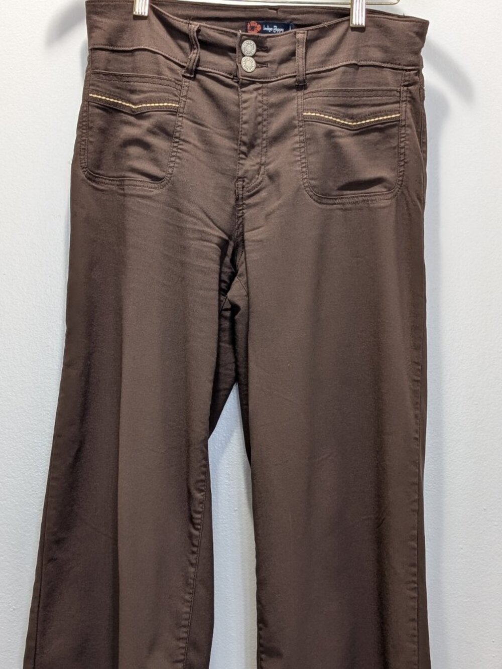 Indigo Poppy Brown Wide Leg Pants Womens Size 10